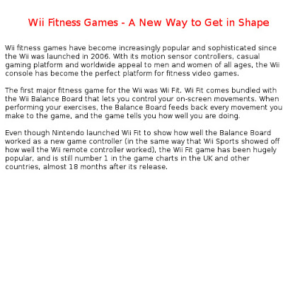 Fitness Games